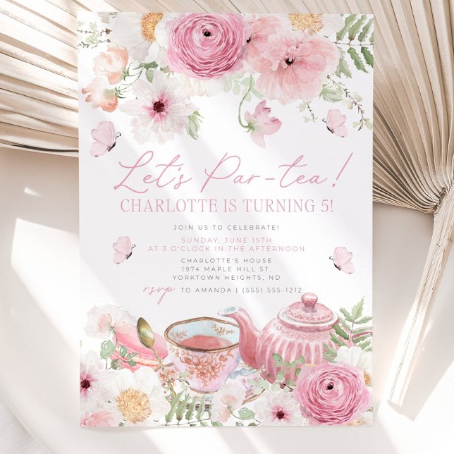 Tea Party Anniversaire Invitation Par tea Annivers (Créateur téléchargé)