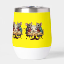 Tea Party avec souris illustrée sur Mug