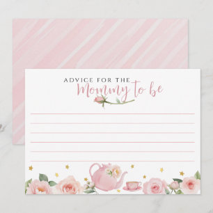 Tea Party Baby Shower Advice For The Mommy To Be Card