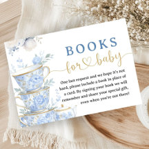 Tea Party Baby Shower Boy Blue Books For Baby
