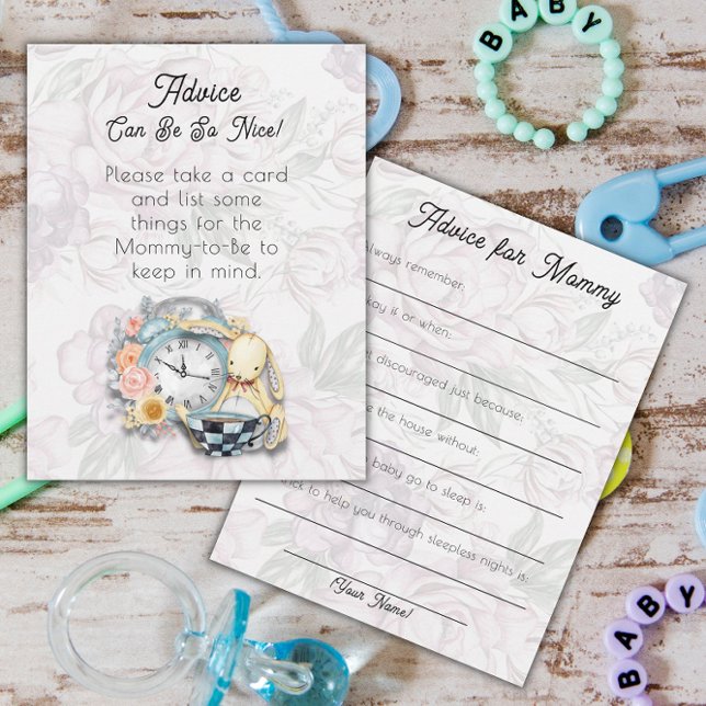 Tea Party Baby shower Cartes de conseil (Créateur téléchargé)