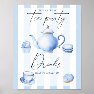 Tea party baby shower - Drinks Poster