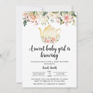 Tea Party Baby Shower Invitation