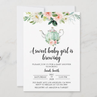 Tea Party Baby Shower Invitation