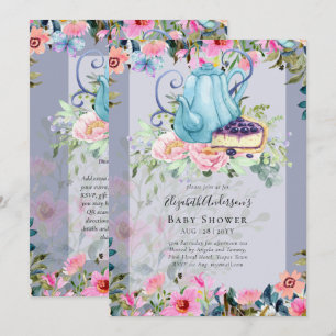 Tea Party Baby Shower Invitations