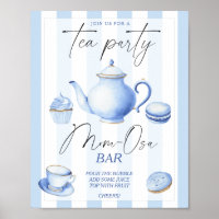 Tea party baby shower Momosa bar