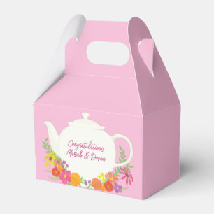 Tea Party Baby Shower Teapot Pink Girl Favor Box