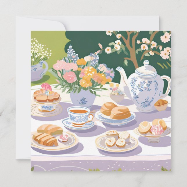 Tea Party | Belle Carte Florale Garden Party (Devant)