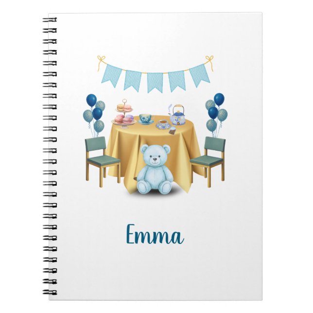 Tea Party Birthday Notebook Gift (Front)