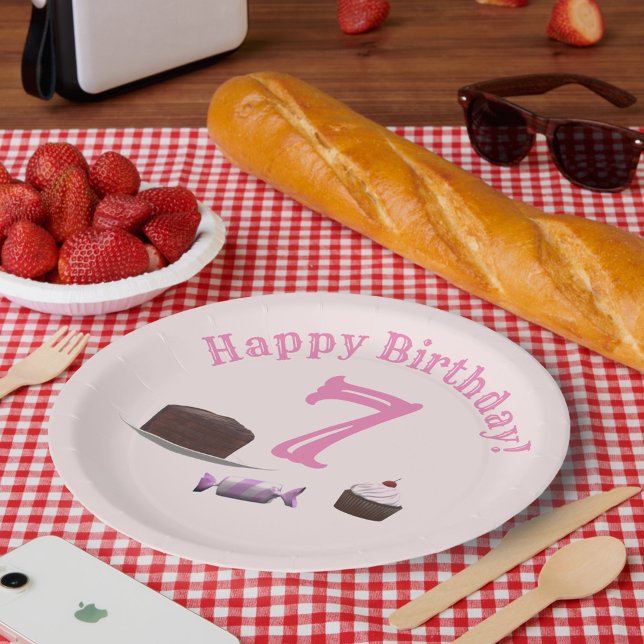 Tea-party Birthday  Paper Plate (Creator Uploaded)