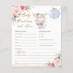 Tea Party Blush Floral Baby Predictions and Advice