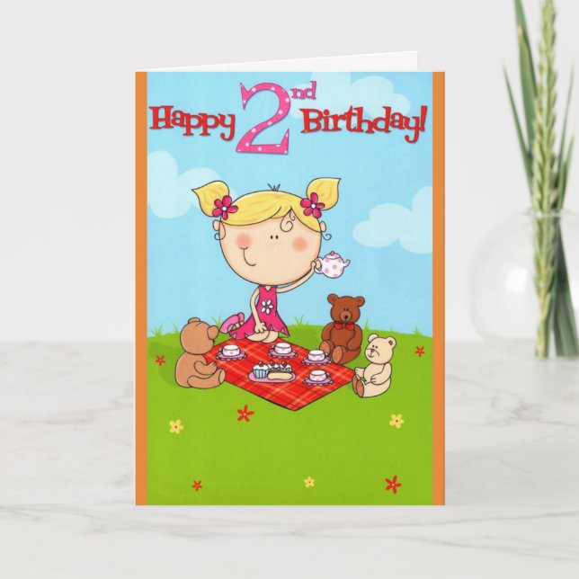 Tea Party Bonne carte d'anniversaire (Devant)