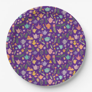 Tea Party Bridal Easter Birthday Spring Floral  Paper Plate