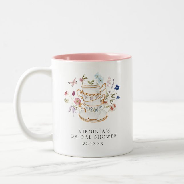 Tea Party Bridal Shower Coffee Mug (Left)
