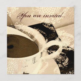 Tea party bridal shower invitation