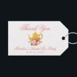 Tea Party Bridal Shower Pink Floral Thank You Gift Tags<br><div class="desc">Tea Party Bridal Shower Pink Floral Thank You Gift Tag - Pink Script</div>