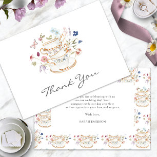 Tea Party Bridal Shower Thank You Card