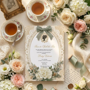 Tea Party Bridal Shower Time to Spill the Tea Invitation