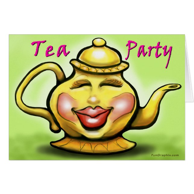 Tea Party Card (Front Horizontal)