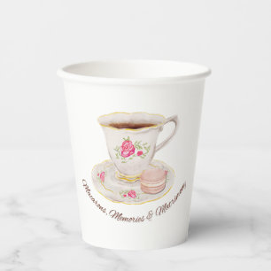 Tea Party Elegant Bridal Shower Bachelorette Paper Cups