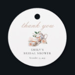 Tea Party Elegant Bridal Shower Favour Tags<br><div class="desc">Tea Party Elegant Bridal Shower Favor Tags</div>