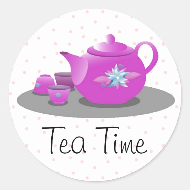 Tea Party Envelope Sticker (Front)