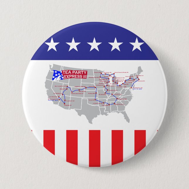 Tea Party Express III 3 Inch Round Button (Front)