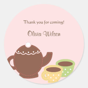 Tea Party Favoriser Sticker ou Enveloppe Sceau
