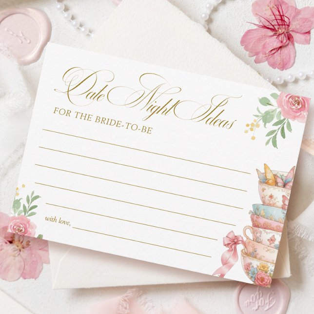 Tea Party Fête des mariées Date Nuit Idées Carte (Créateur téléchargé)