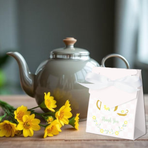 Tea Party Floral Baby Shower Favor Box