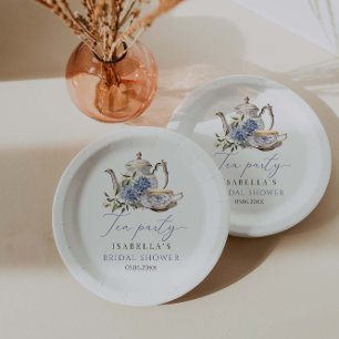 Tea Party Floral Bridal Shower Paper Plate