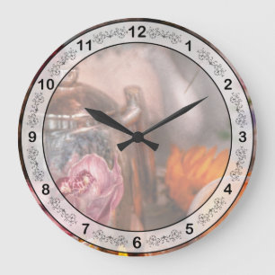 Tea Party - I would love to have some tea .jpg Large Clock
