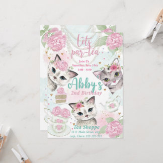 Tea Party Invitation, Let's Par-ty Invite