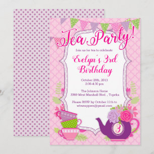 Tea Party Invitation or Tea Party Invite for Girls