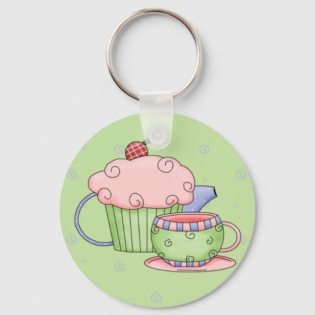Tea Party Keychain (Front)