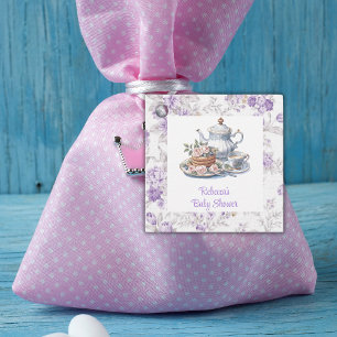 Tea Party Lavender Garden Floral Baby Shower  Favour Tags