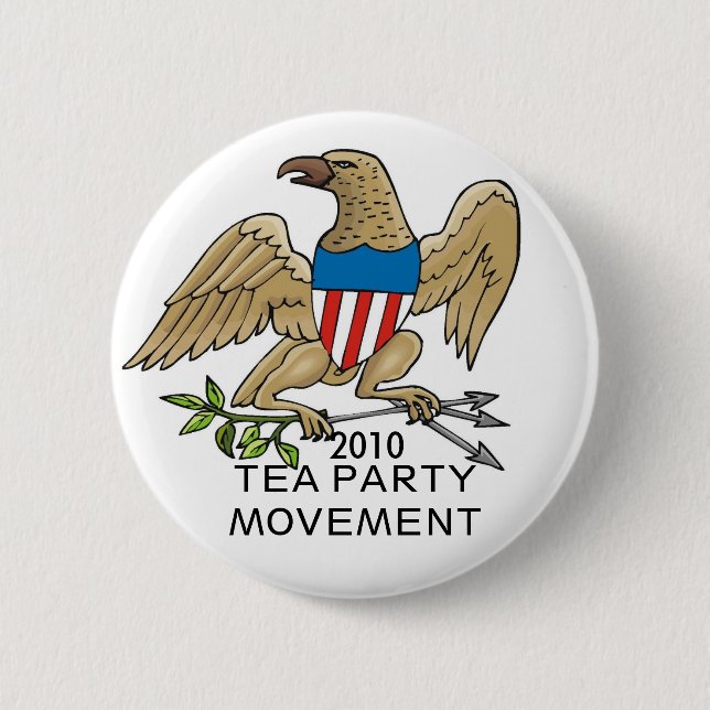TEA PARTY MOVEMENT 2 INCH ROUND BUTTON (Front)