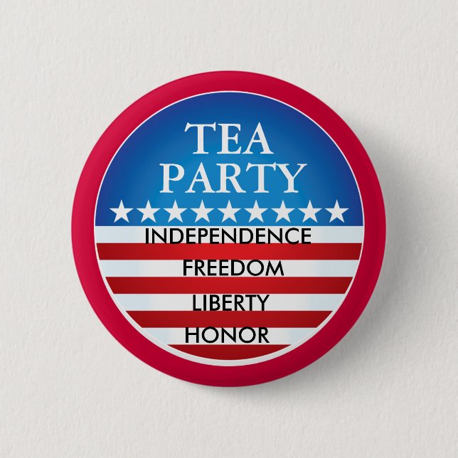 TEA PARTY MOVEMENT 2 INCH ROUND BUTTON (Front)