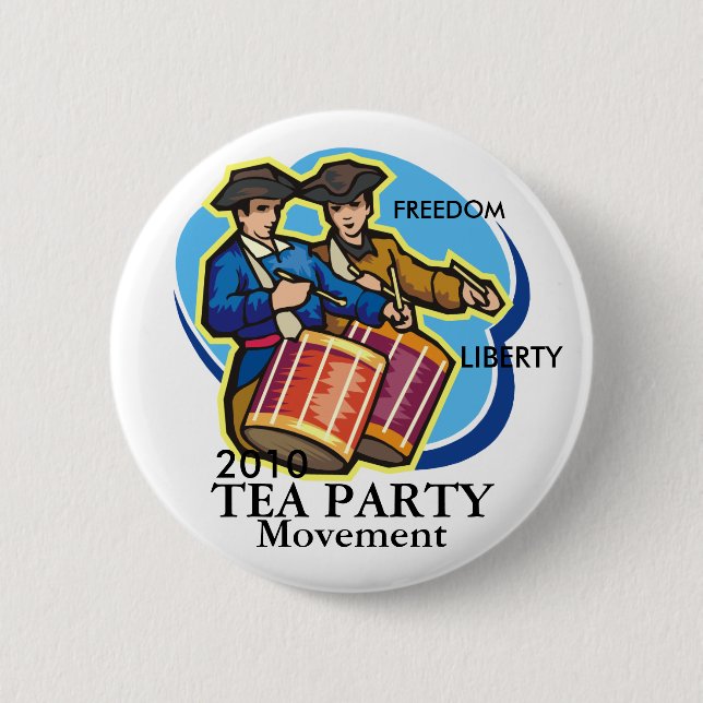 TEA PARTY MOVEMENT 2 INCH ROUND BUTTON (Front)