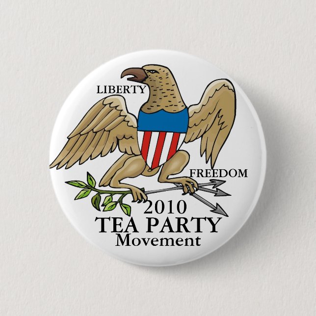 TEA PARTY MOVEMENT 2 INCH ROUND BUTTON (Front)