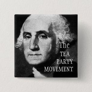 TEA PARTY MOVEMENT 2 INCH SQUARE BUTTON
