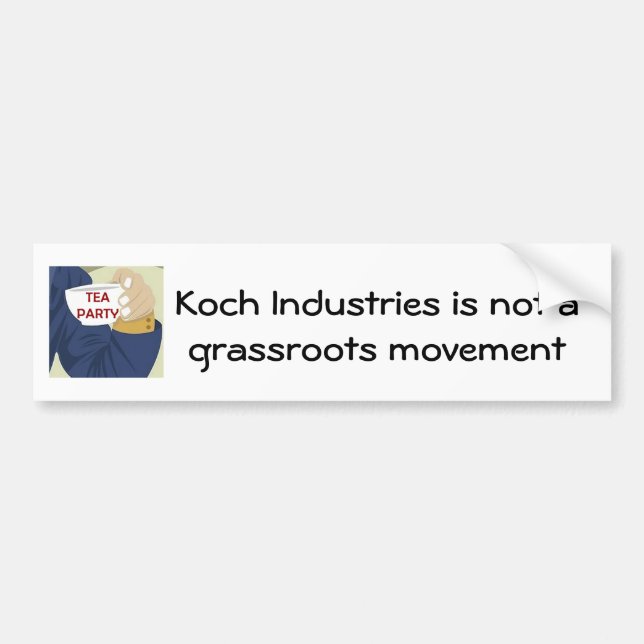 Tea Party NOT Grassroots Bumper Sticker (Front)