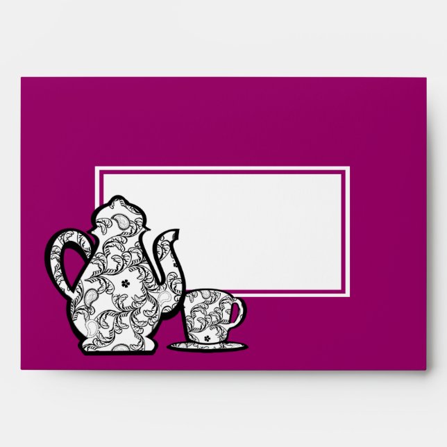 Tea Party Paisley Tea Pot with Changable Colour Envelopes (Front)