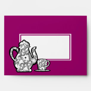Tea Party Paisley Tea Pot with Changable Colour Envelopes