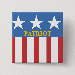 TEA PARTY PATRIOT 2 INCH SQUARE BUTTON