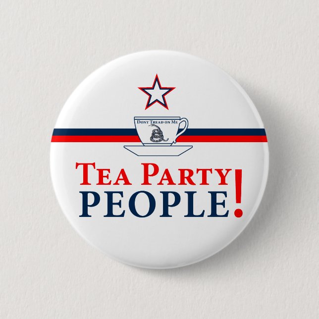 Tea Party People! 2 Inch Round Button (Front)