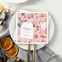 Tea Party Pink Floral Garden Bridal Shower