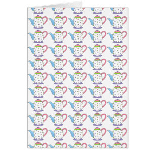 Tea Party Pink violet Pastel Polka Dot Tea Party