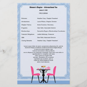 Tea Party Program Template