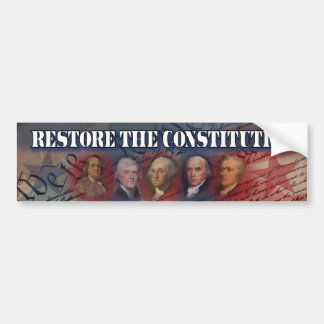 Tea Party - Restore the Constitution Bumper Sticker